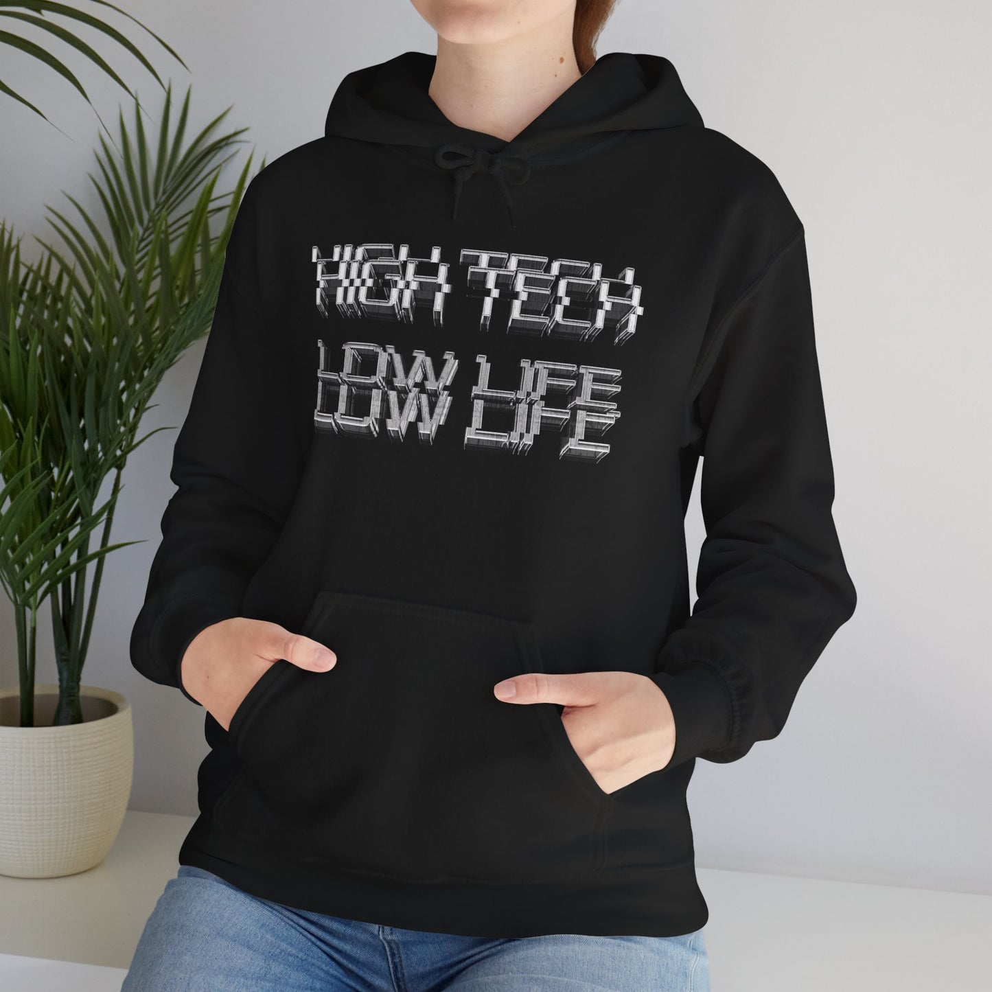 High Tech Low Life - Enter The Glitch Back Hoodie