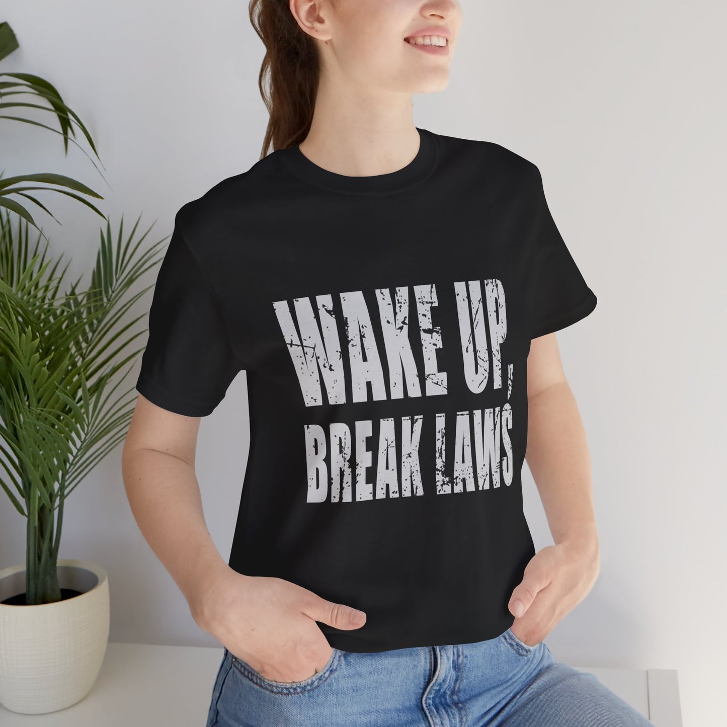 Wakeup, Break Laws - Enter The Glitch Back T-shirt