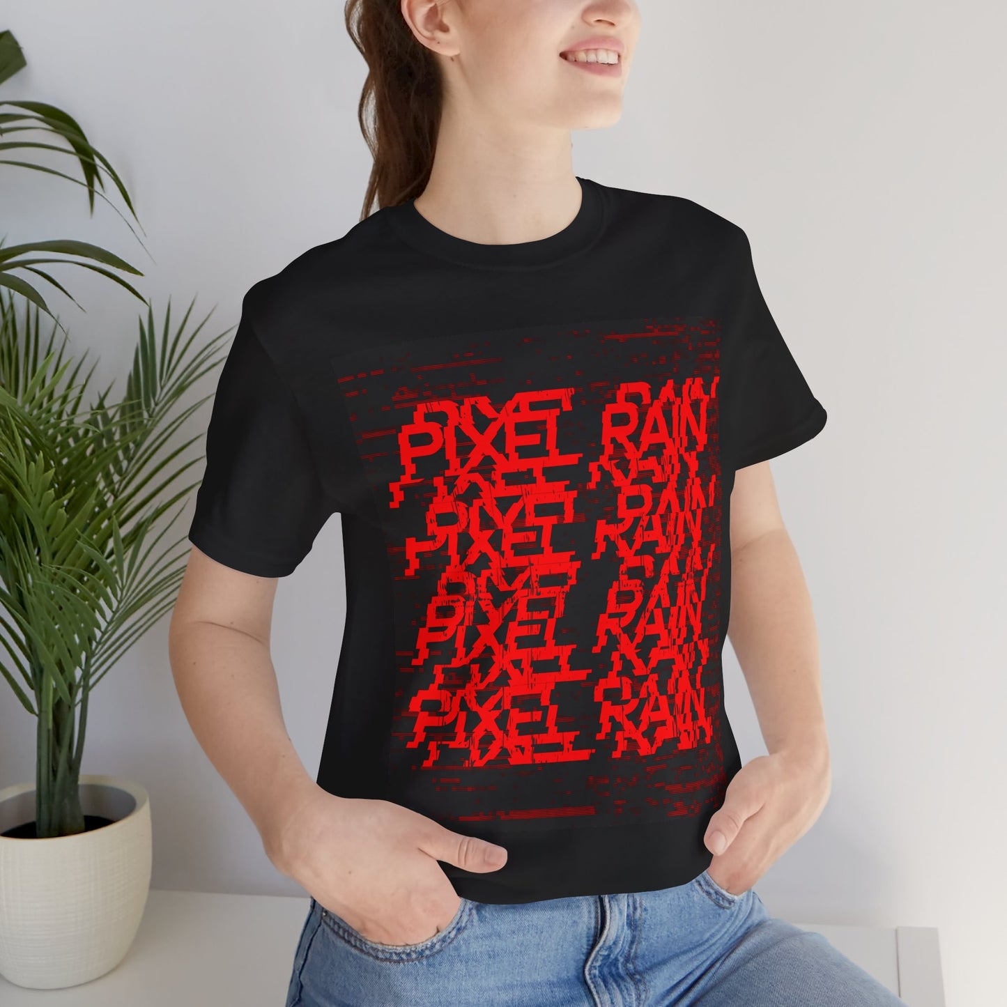 Pixel Rain - Enter The Glitch Back T-shirt