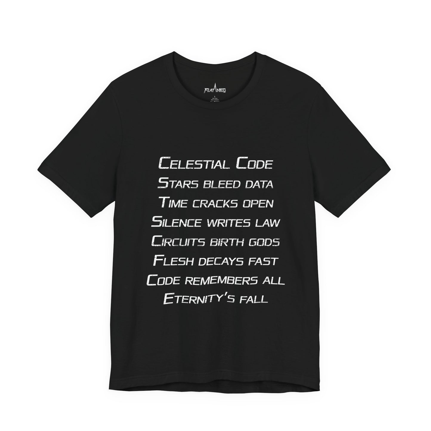 Celestial Code - Enter The Glitch Back T-shirt