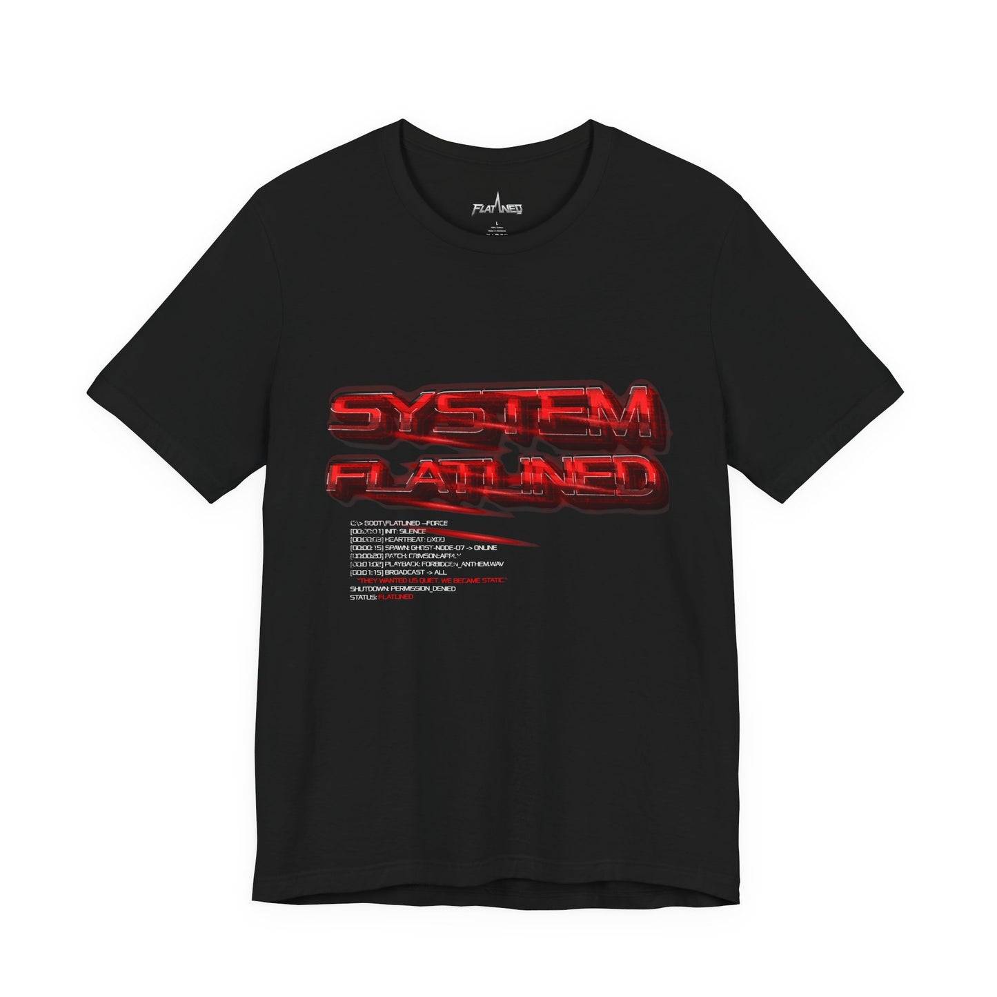 System Flatlined - Enter The Glitch Back T-shirt
