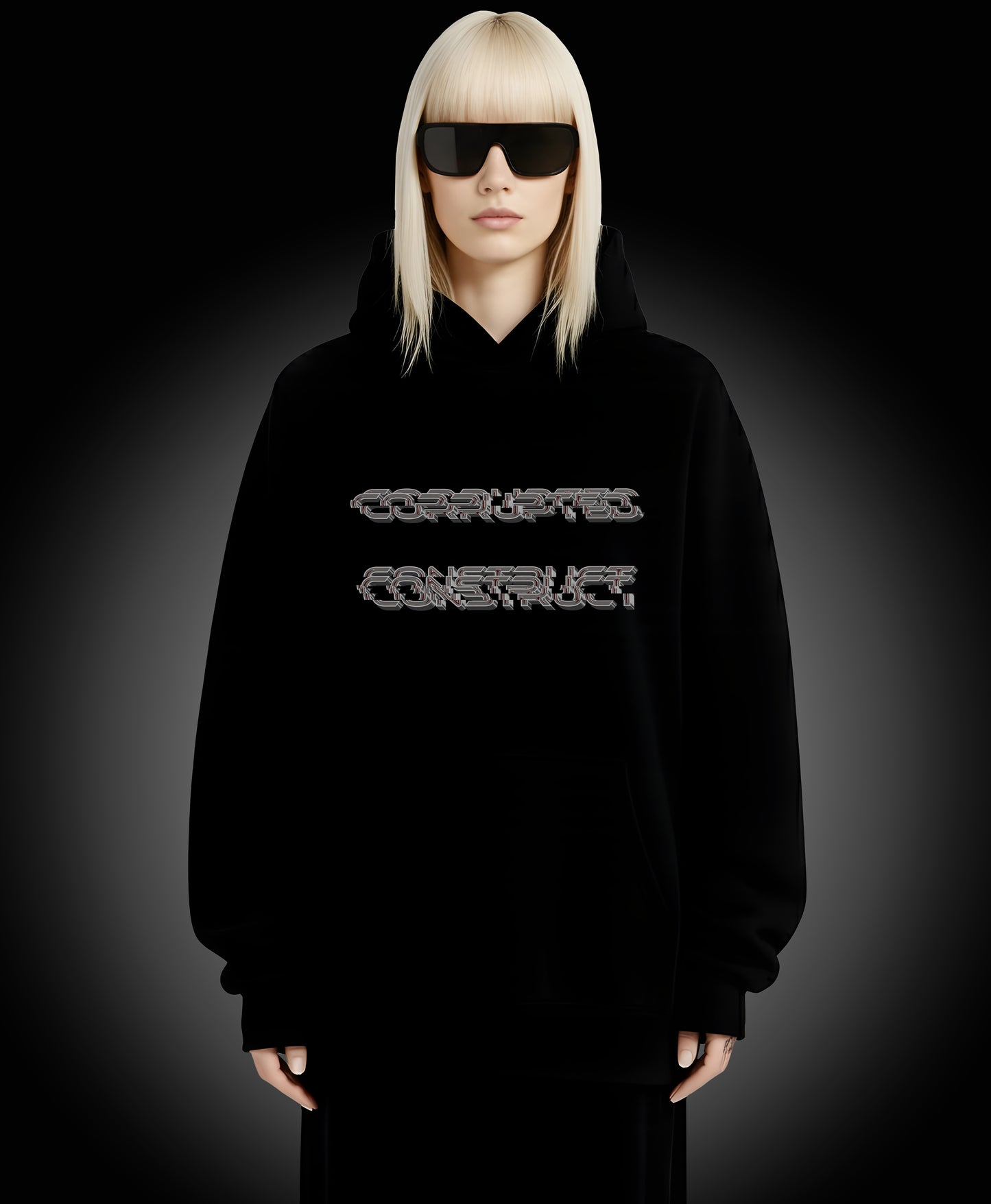 Corrupted Construct - Enter The Glitch Back Hoodie