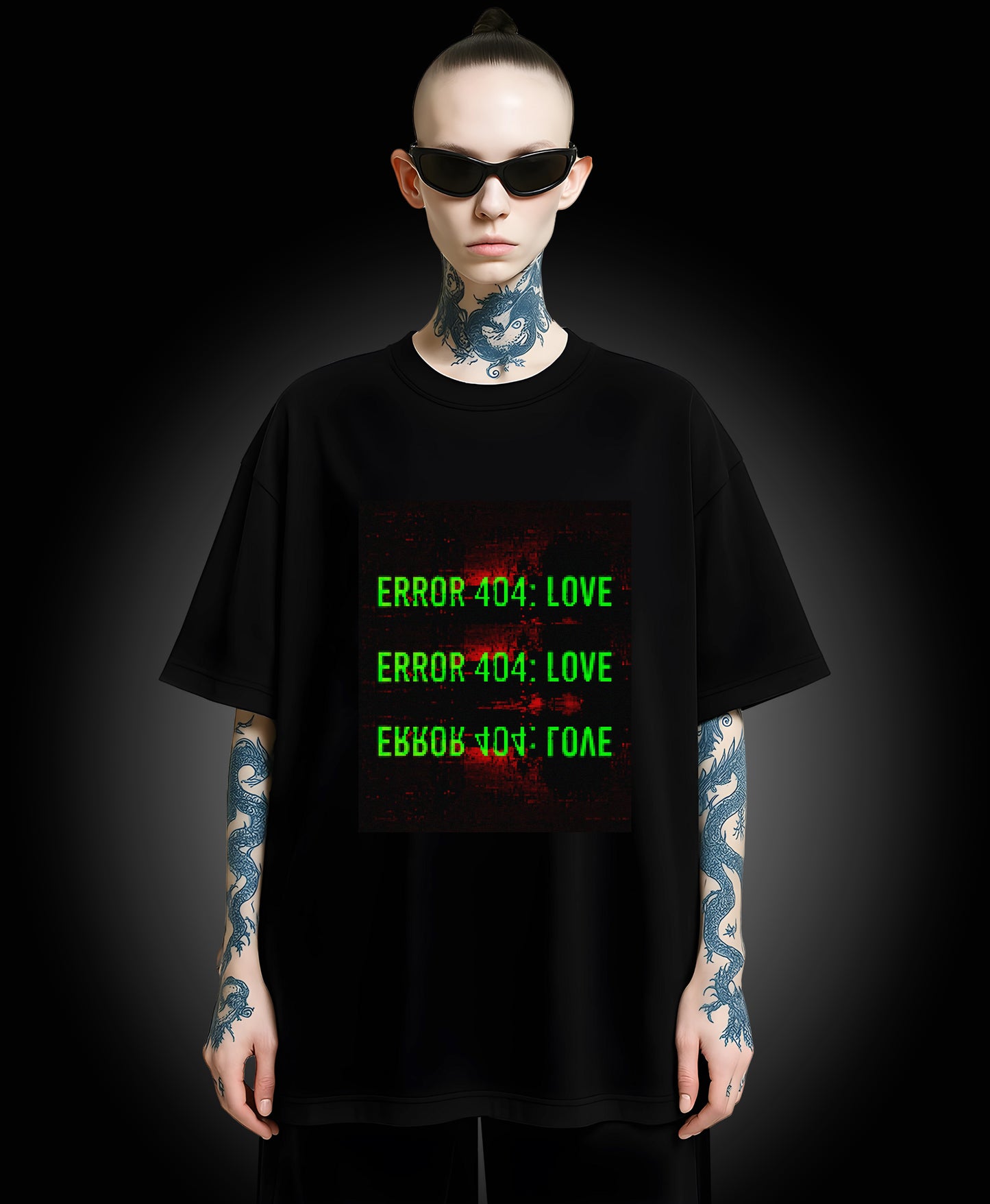 Error 404: Love - Enter The Glitch Back T-shirt