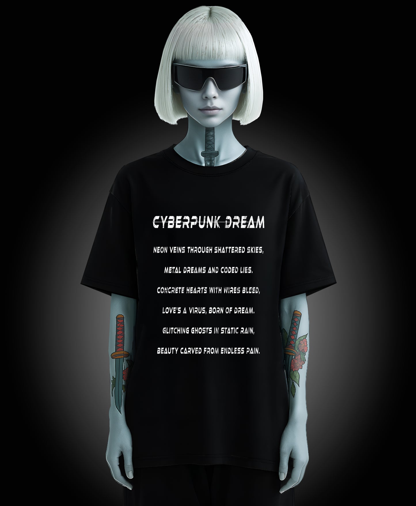 Cyberpunk Dream - Enter The Glitch Back T-shirt