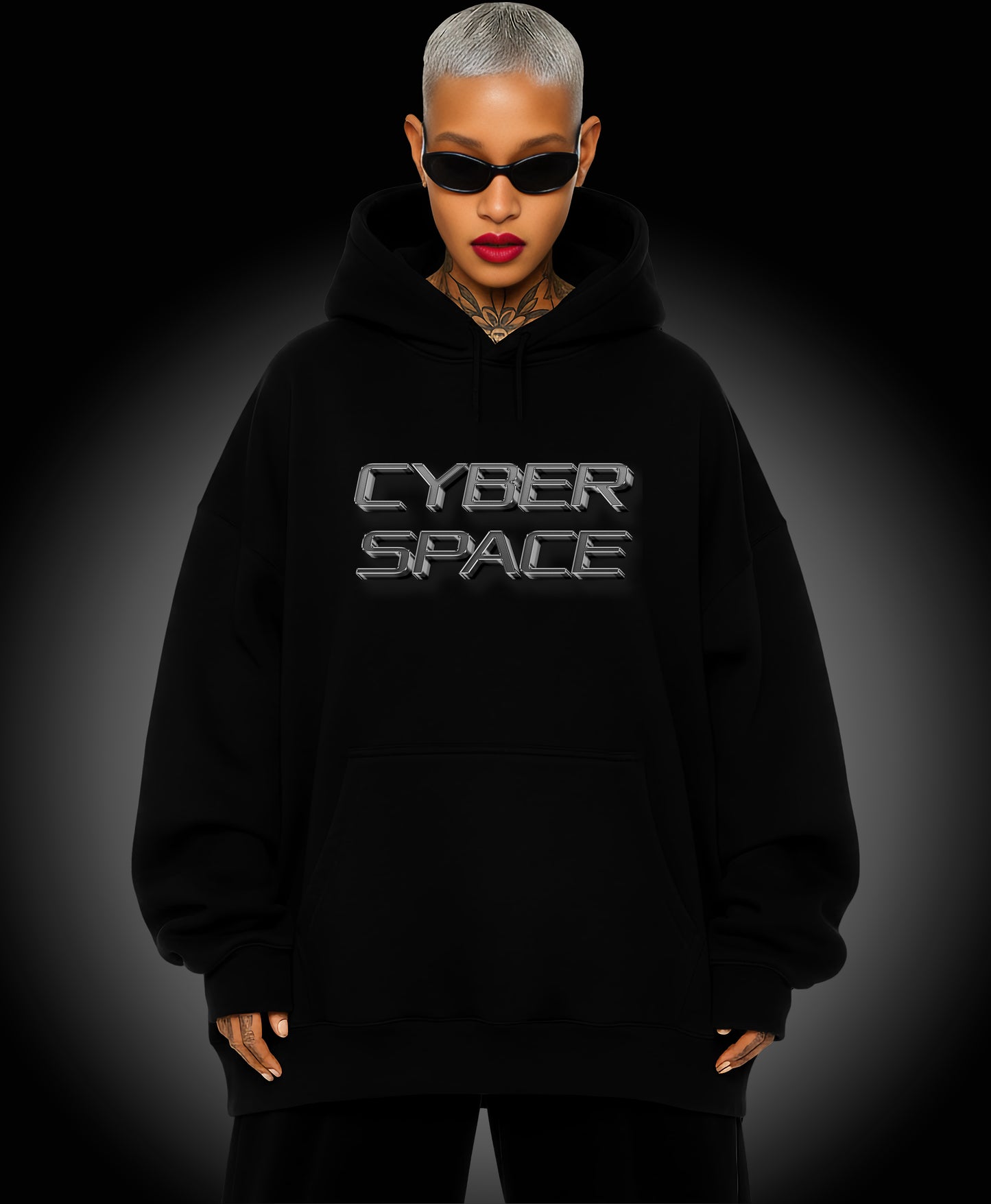 Cyber Space - Enter The Glitch Back Hoodie