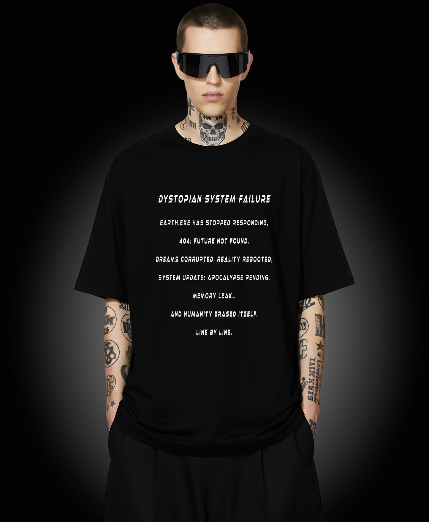 Dystopian System Failure - Enter The Glitch Back T-shirt