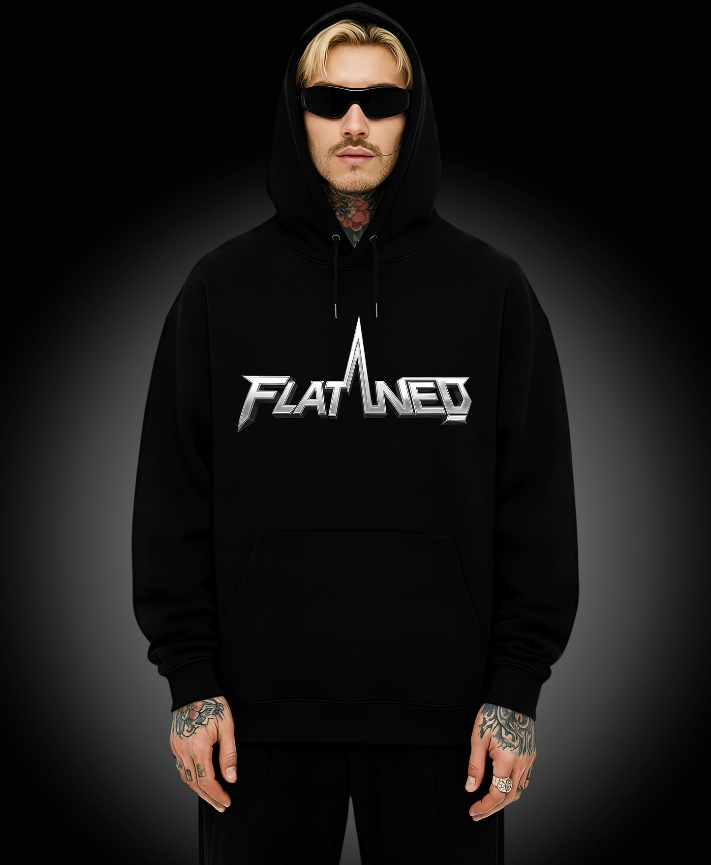 Flatlined - Enter The Glitch Back Hoodie