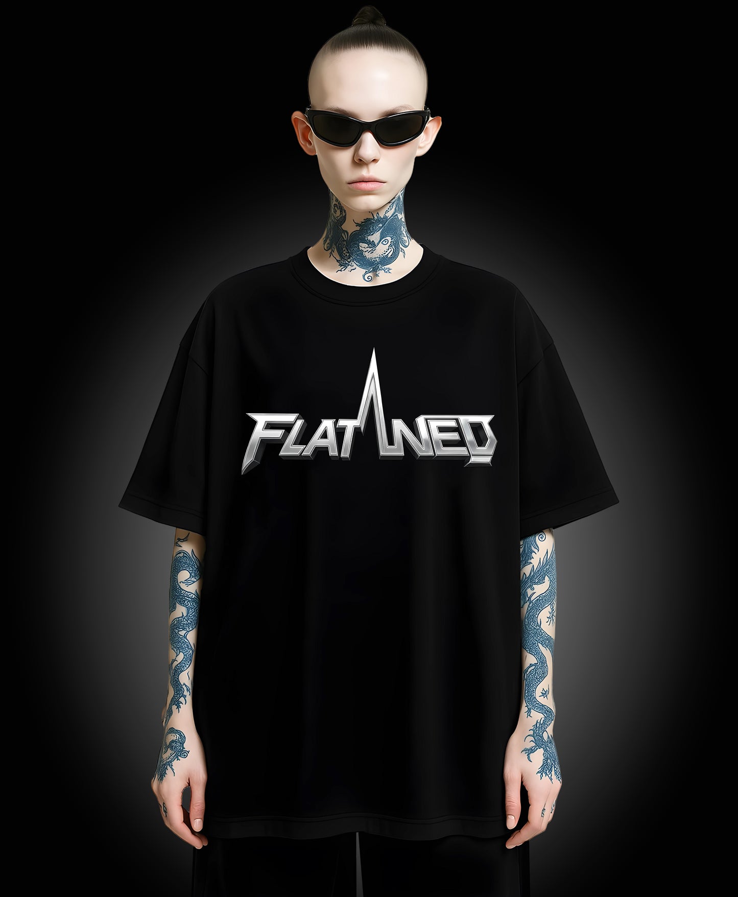 Flatlined - Enter The Glitch Back T-shirt