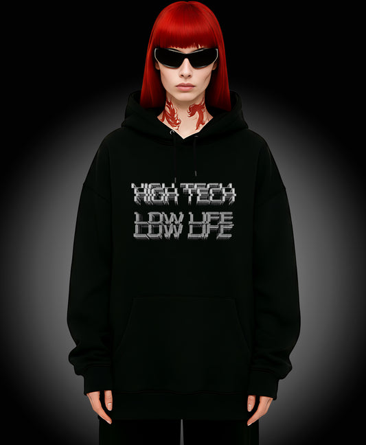 High Tech Low Life - Enter The Glitch Back Hoodie
