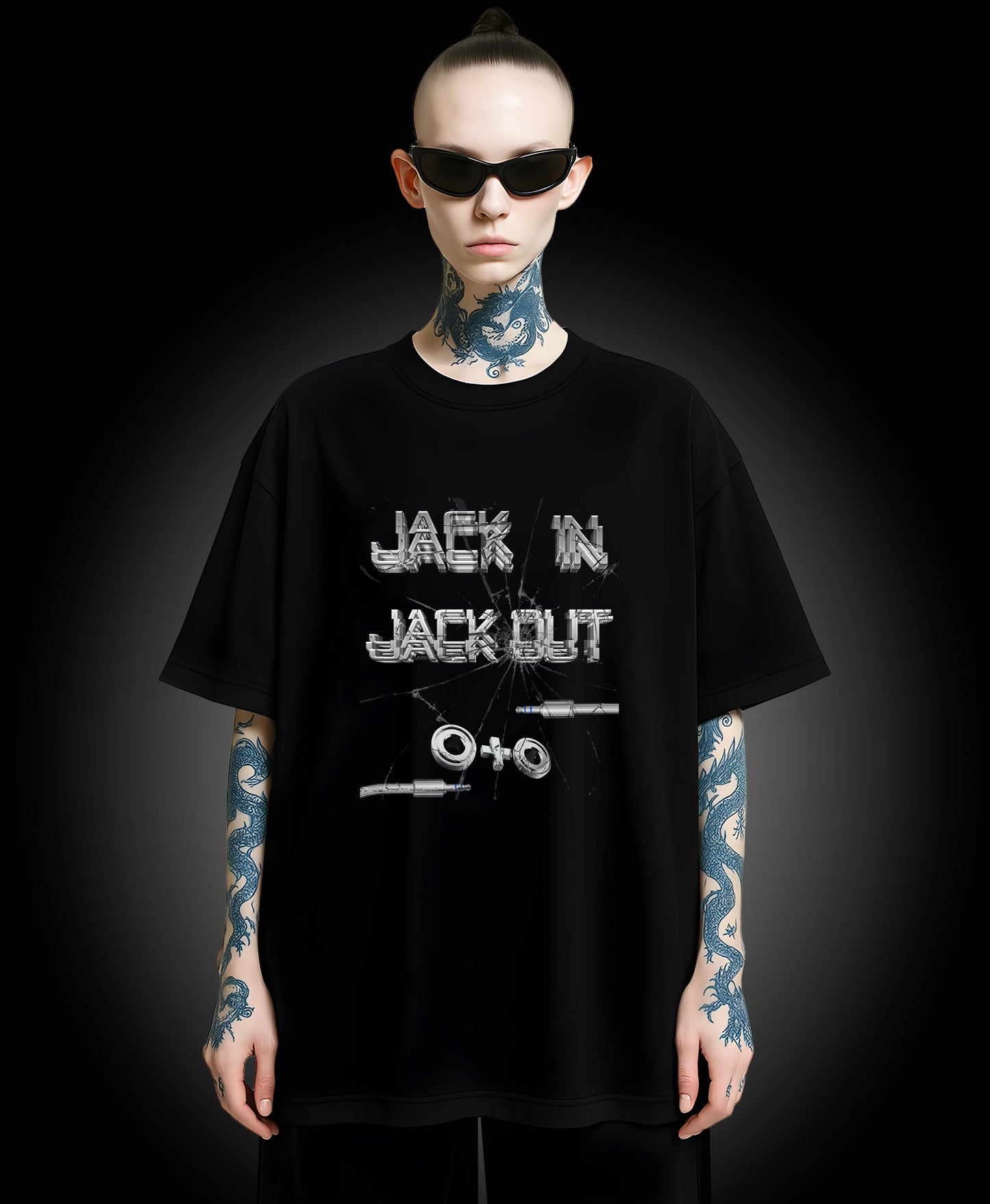 Jack In Jack Out - Enter The Glitch Back T-shirt