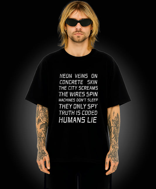 Neon Veins - Enter The Glitch Back T-shirt