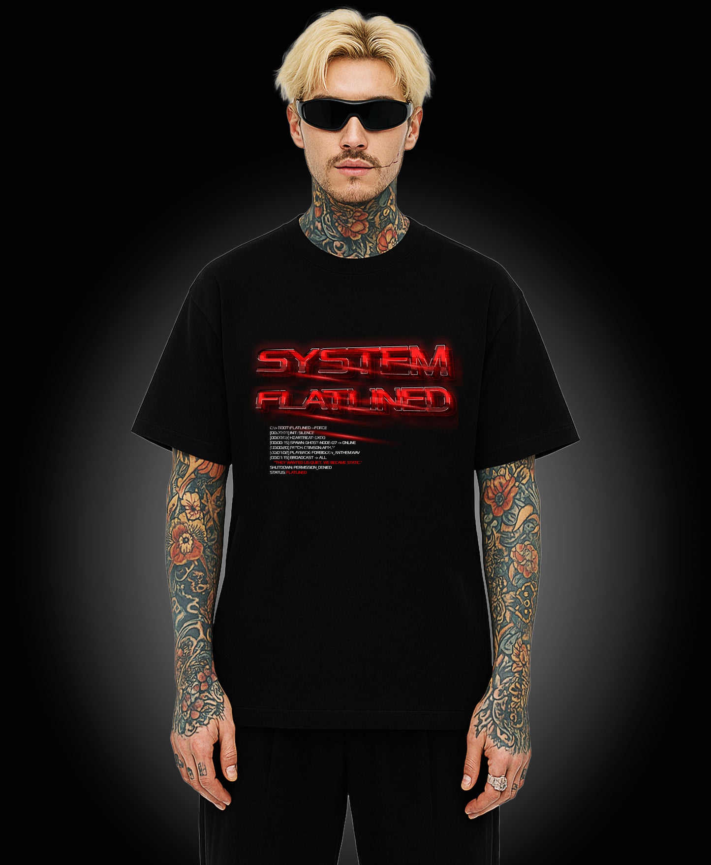 System Flatlined - Enter The Glitch Back T-shirt