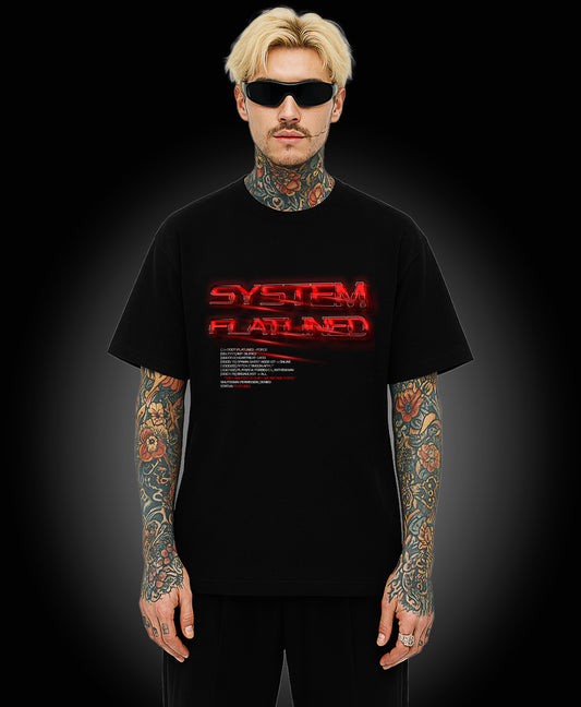 System Flatlined - Enter The Glitch Back T-shirt