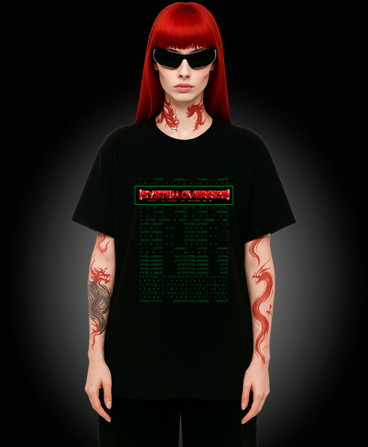 System Override - Enter The Glitch Back T-shirt