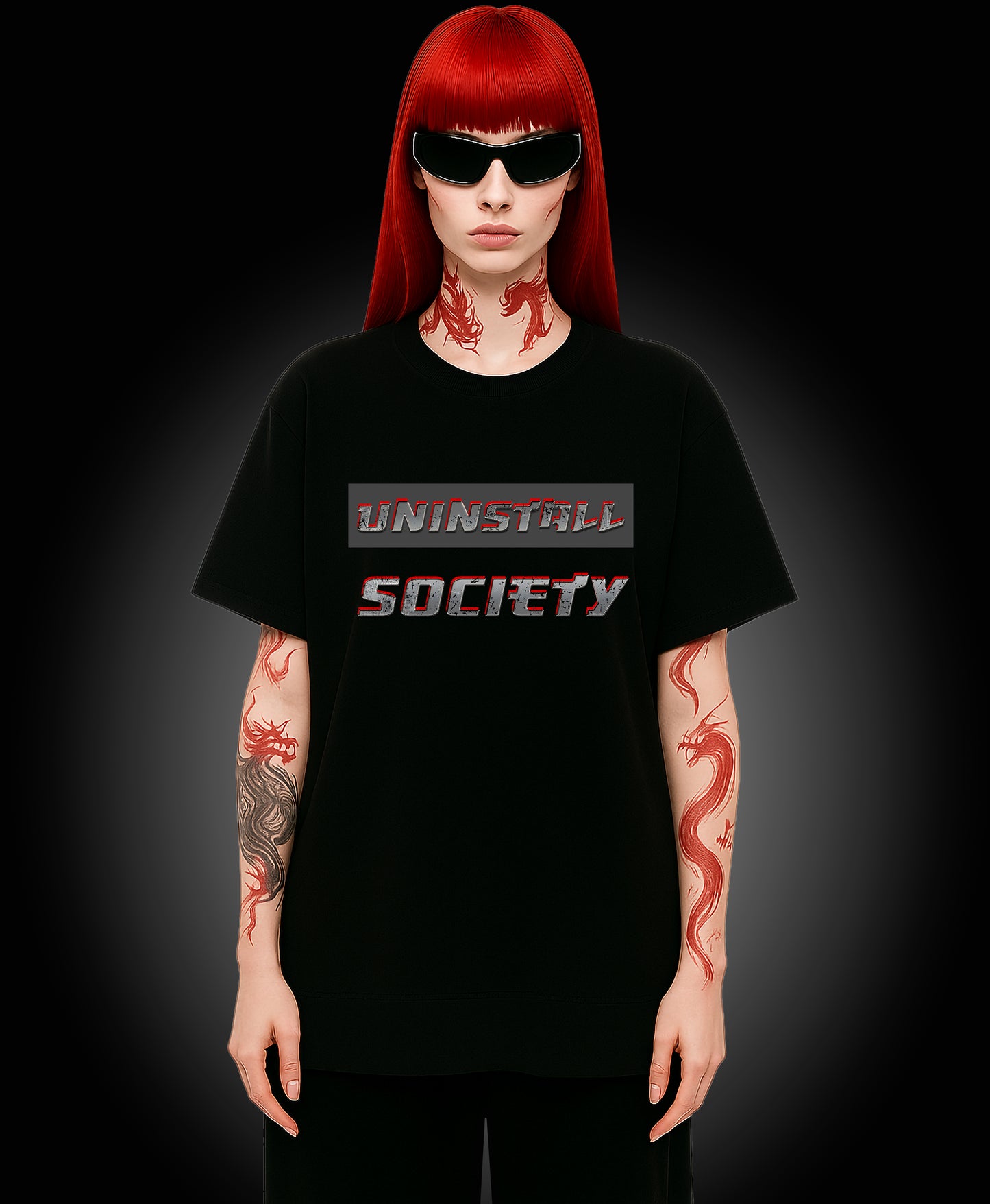 Uninstall Society - Enter The Glitch Back T-shirt