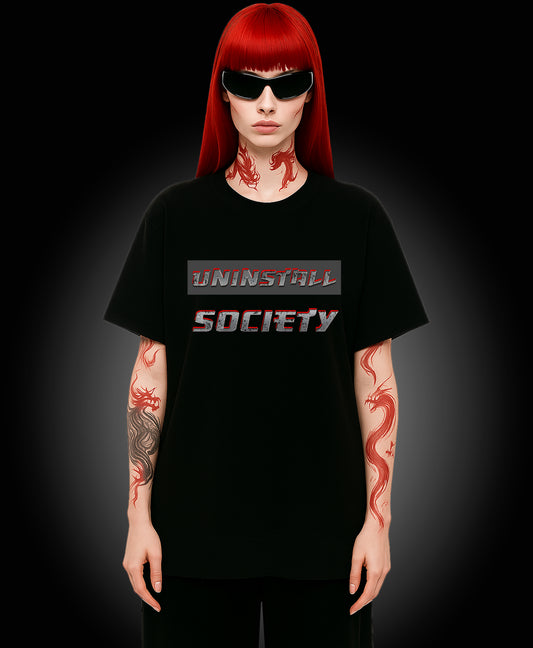 Uninstall Society - Enter The Glitch Back T-shirt
