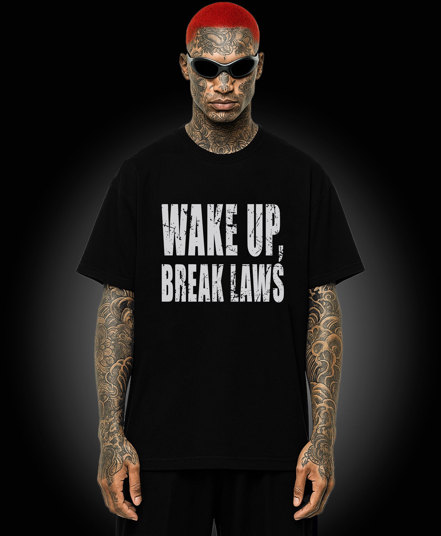 Wakeup, Break Laws - Enter The Glitch Back T-shirt